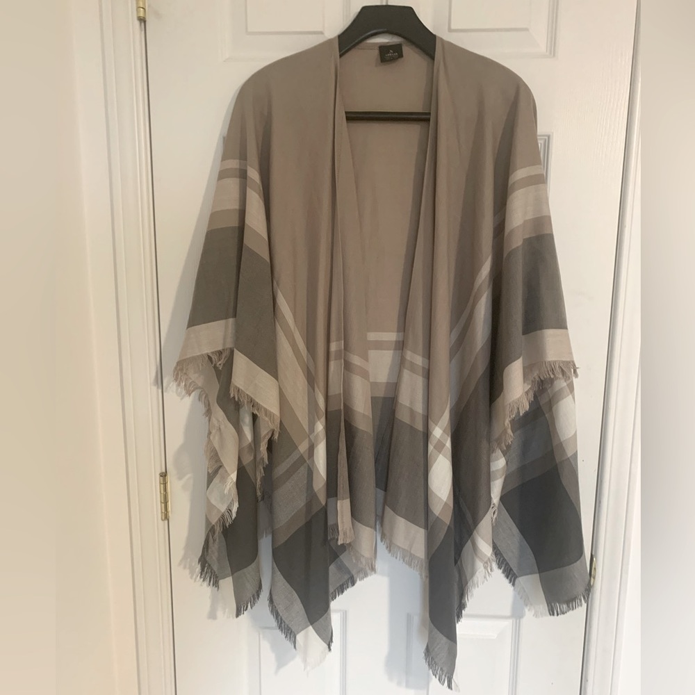 Plaid shawl or wrap - one size